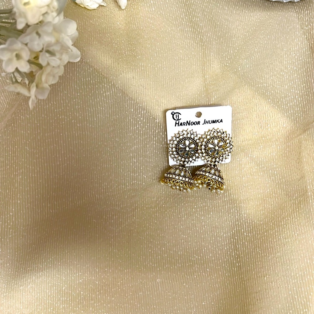 Indian Pakistani jhumkas earrings #12